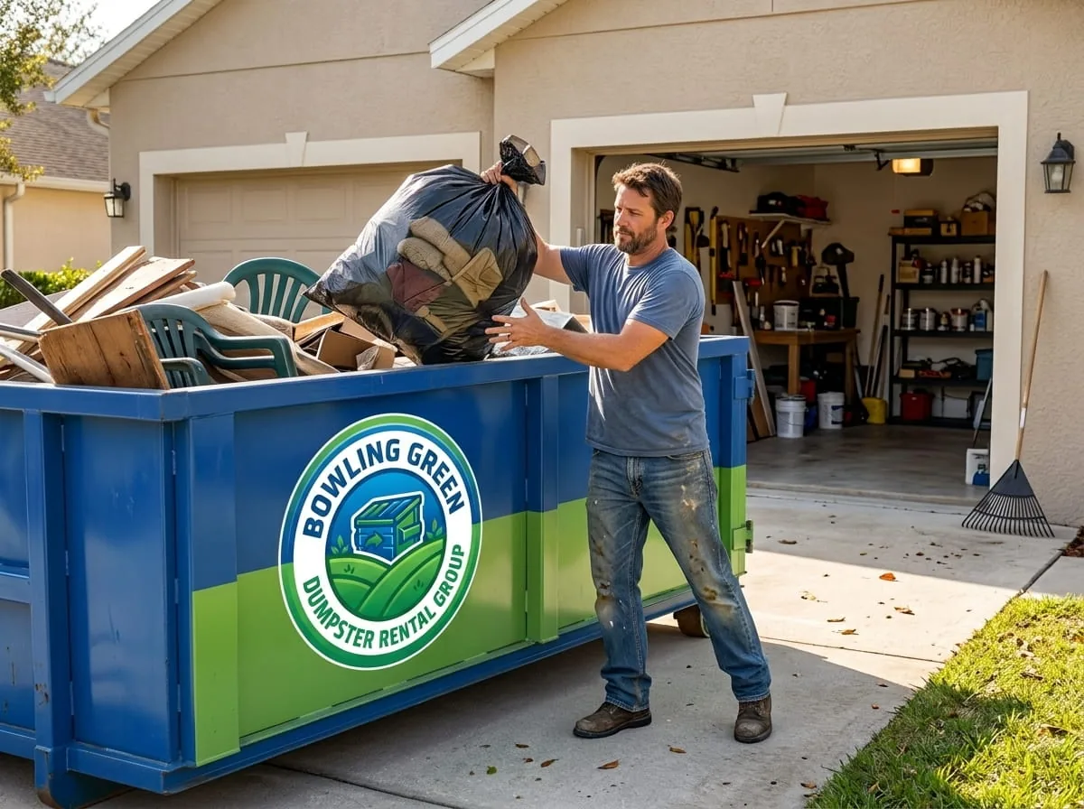 30 yard roll-off dumpster on an Bowling Green construction site