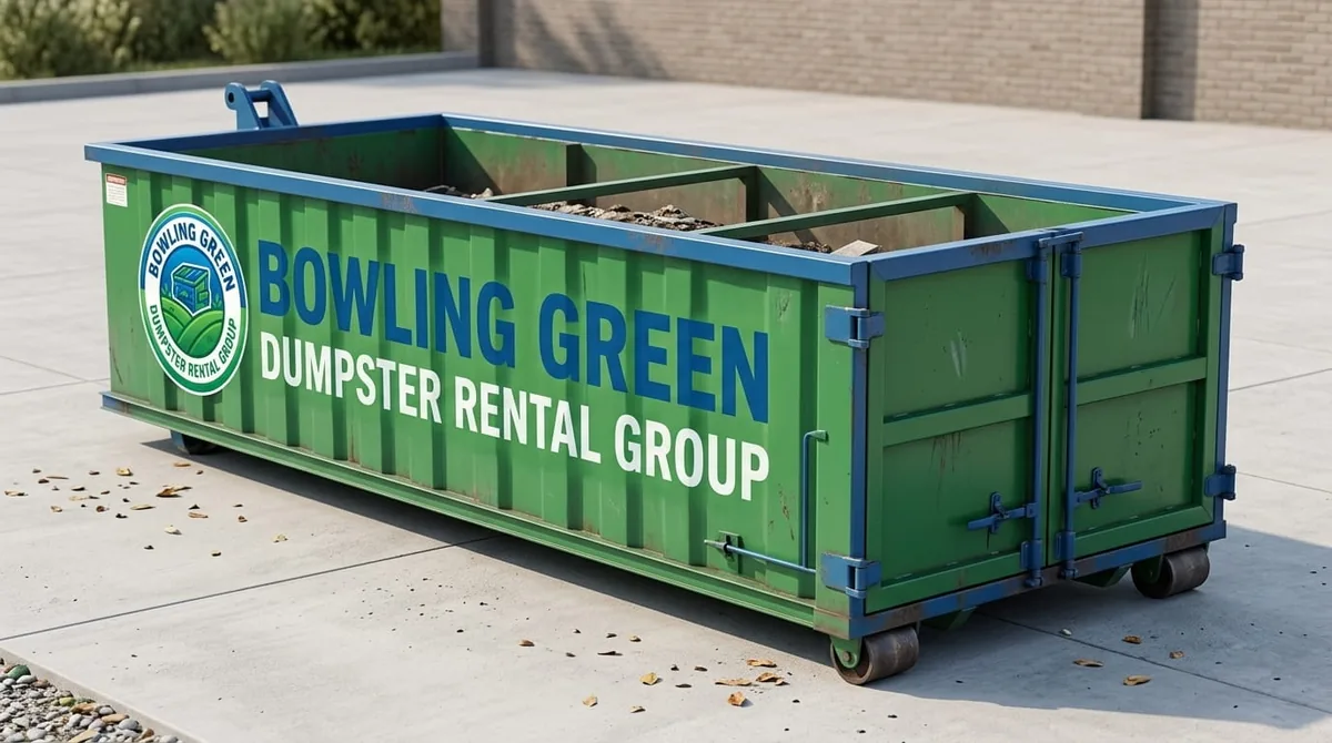 40 yard roll-off dumpster at a commercial site in Bowling Green