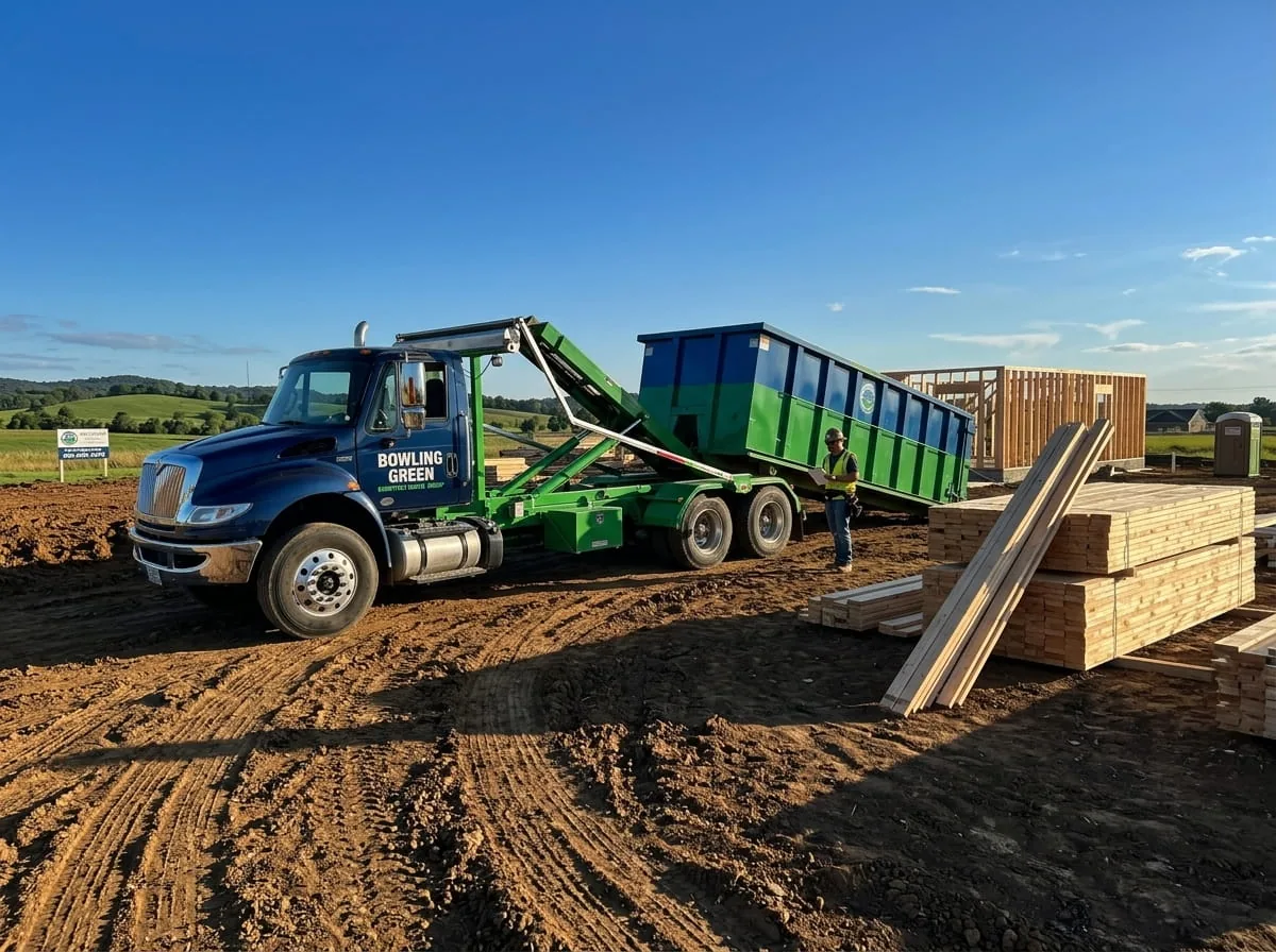 Roll-off dumpster at a property in Brownsville, KY